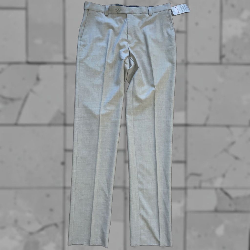 BRAX VINTAGE Braxx Men's Dress Pants Size 36x36 Beige Office Formal Trousers Size 36R - 1 Thumbnail