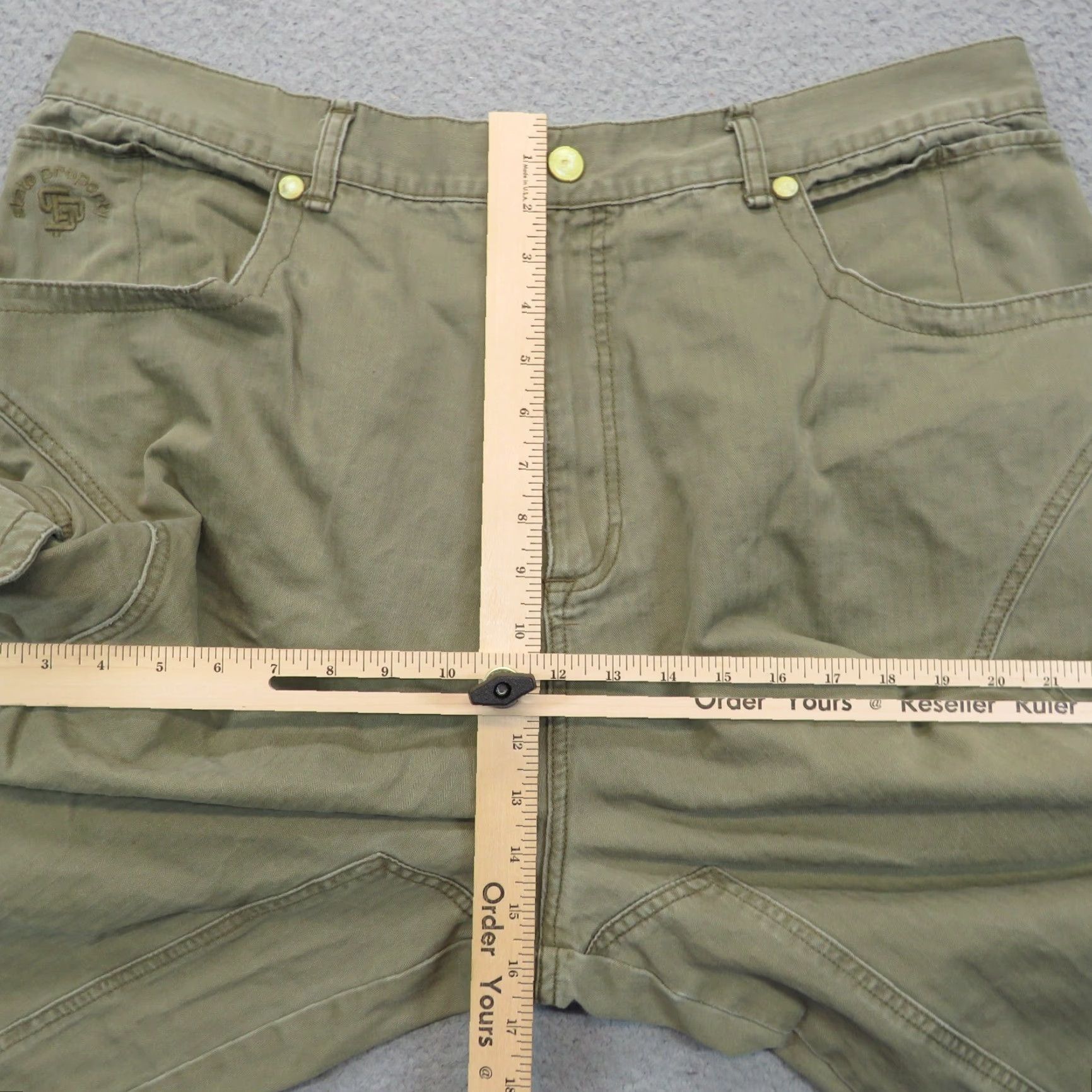 Vintage VINTAGE State Property Shorts Mens 42 Baggy Y2K Cargo Rocawear Denim Green Skater Size US 40 / EU 56 - 7 Thumbnail