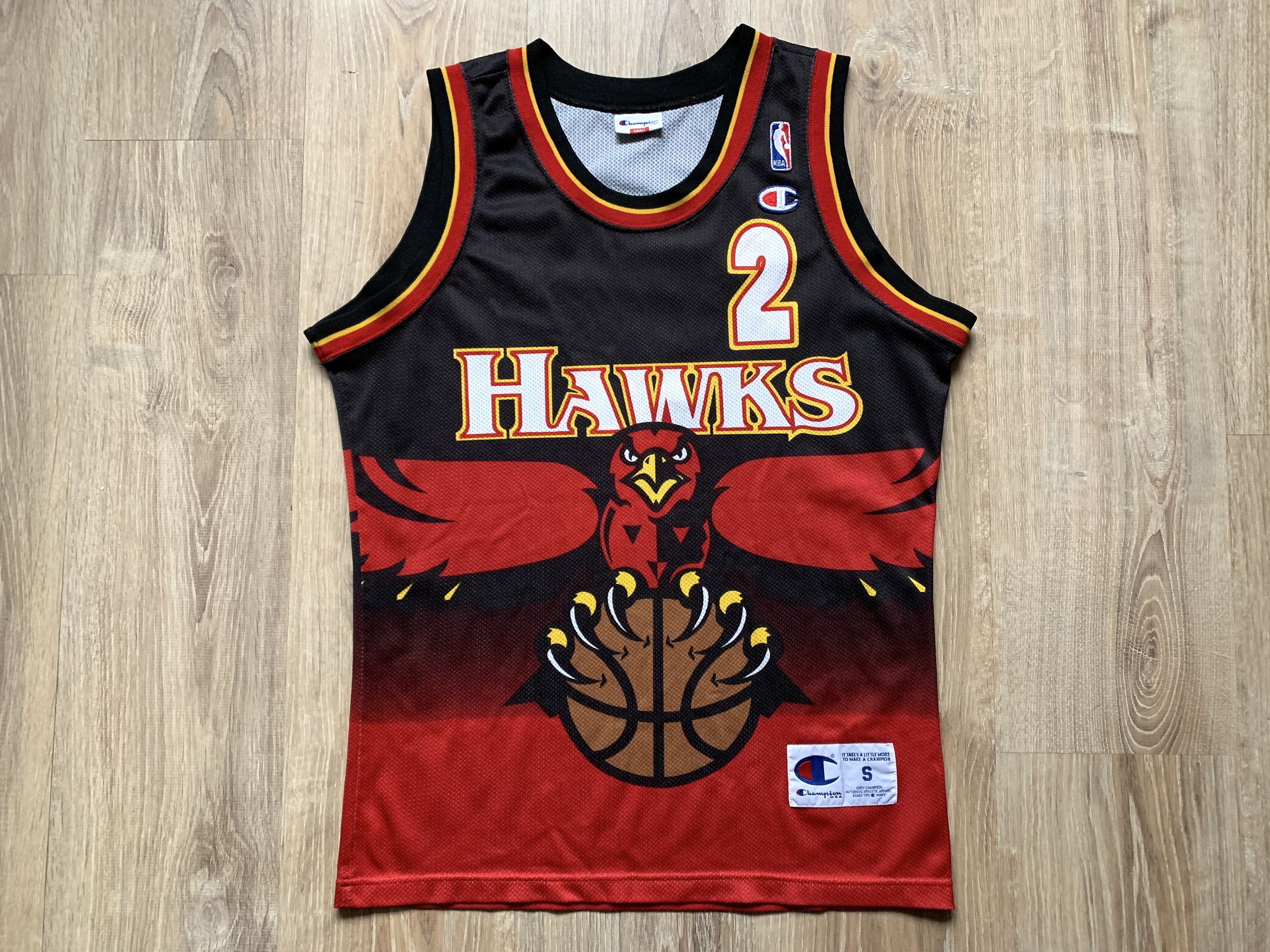 Champion × NBA × Vintage Vintage Champion Atlanta Hawks Stacey Augmon 1995 Jersey Size US S / EU 44-46 / 1 - 10 Thumbnail