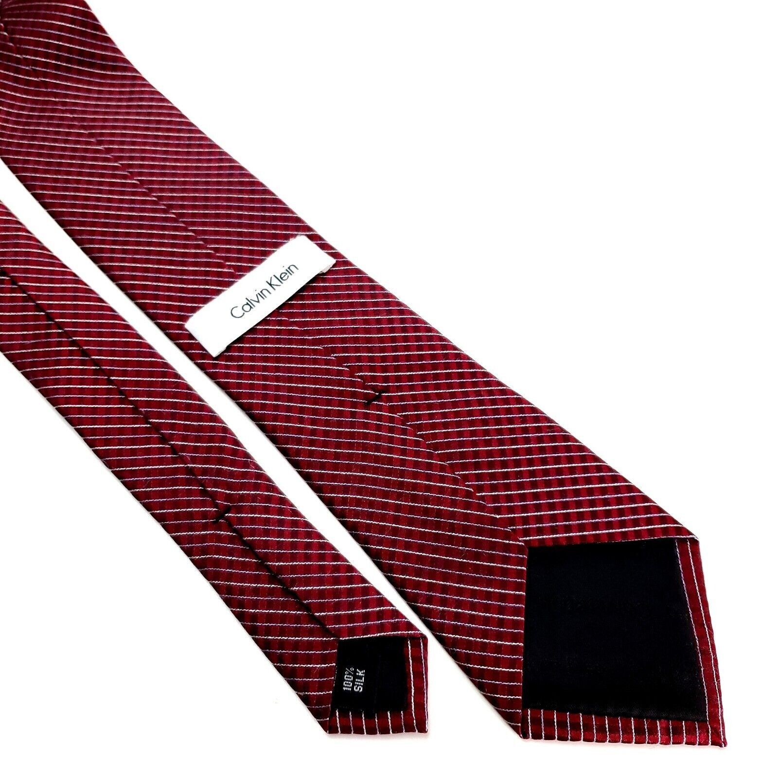 Calvin Klein Calvin Klein Silk Tie Woven Red Plaid Size ONE SIZE - 5 Thumbnail