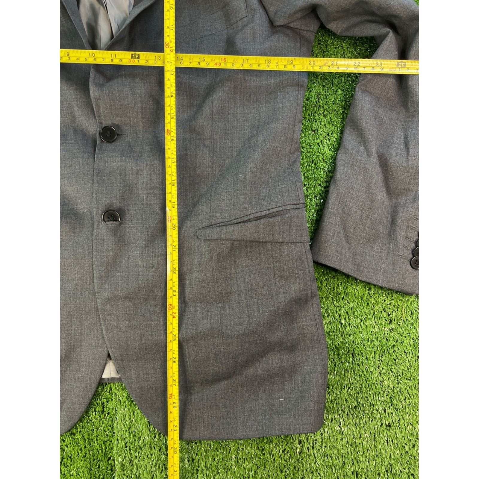 Other Pour Homme Mens Gray Wool Blend Blazer Suit Jacket Size 48 Size US M / EU 48-50 / 2 - 6 Thumbnail