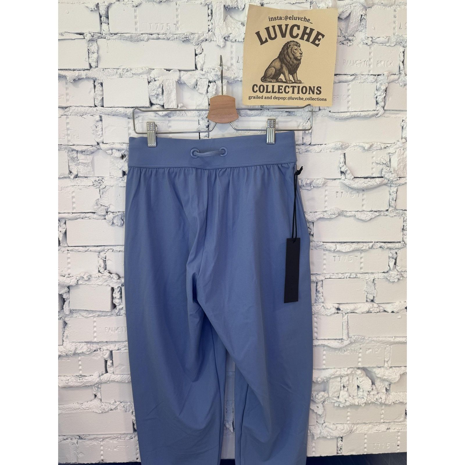 Alo Yoga Noli Womens S Hudson Blue Drawstring Stretch Pants Size 27" / US 4 / IT 40 - 2 Thumbnail