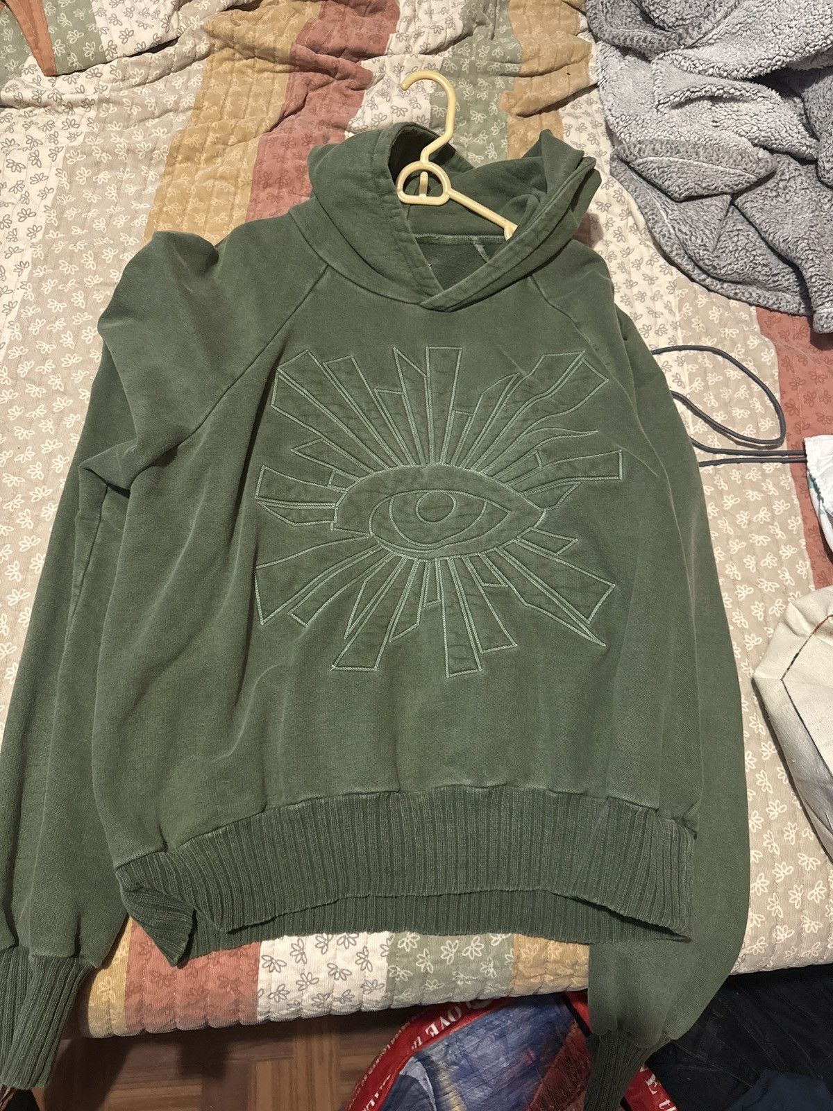 image of House Of Errors Emerald Eye Hoodie in Olive, Men's (Size XL)