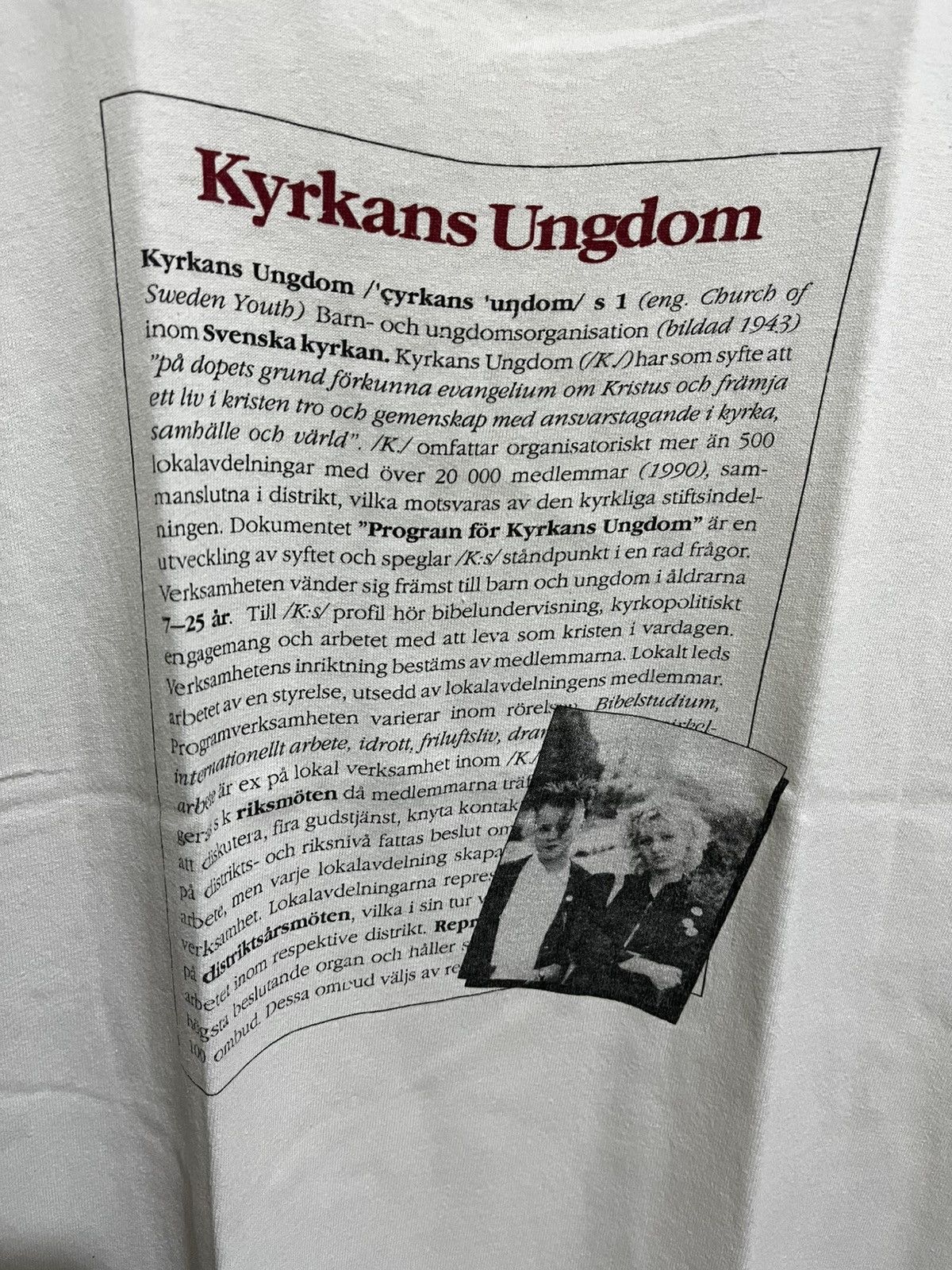 Vintage Vintage 90s Kyrkand Ungdom Tshirt Size US M / EU 48-50 / 2 - 2 Thumbnail
