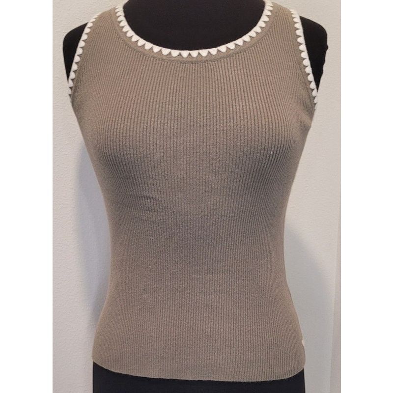 Scotch & Soda Knit Tank XS Breen Coastal Cottagecore