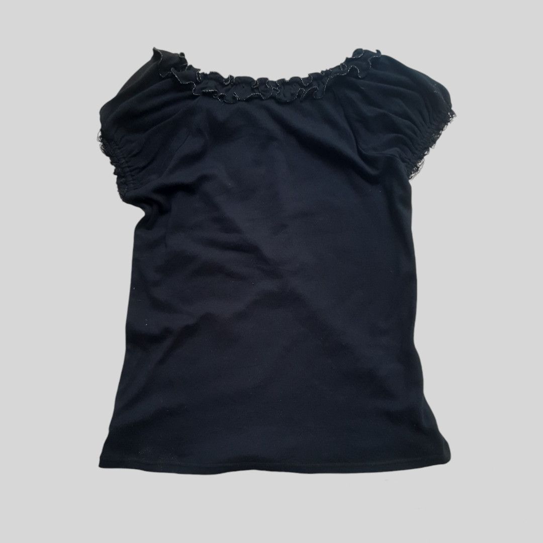 14th Addiction × Angel Blue × Le Grande Bleu (L.G.B.) Mezzo piano gothic ruffle crop tees Size L / US 10 / IT 46 - 3 Thumbnail