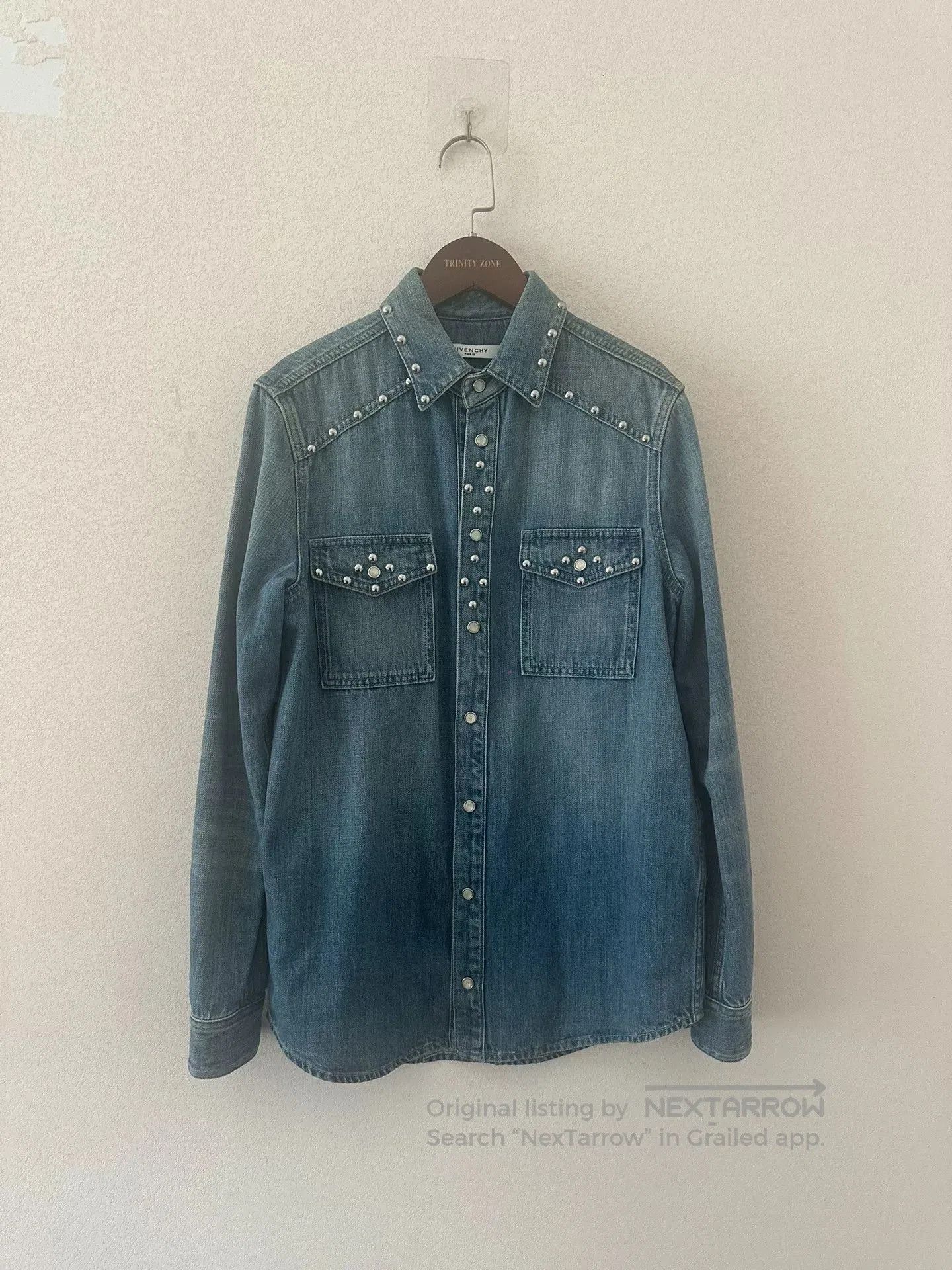 Givenchy Givenchy Studded Denim Jacket. Size US XXS / EU 40 - 1 Thumbnail