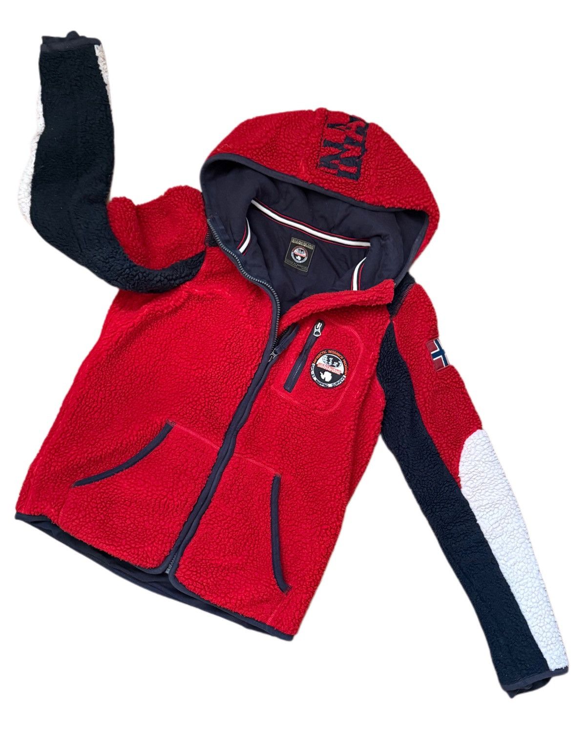 Napapijri Napapijri Red Fleece Jacket Size M / US 6-8 / IT 42-44 - 1 Thumbnail