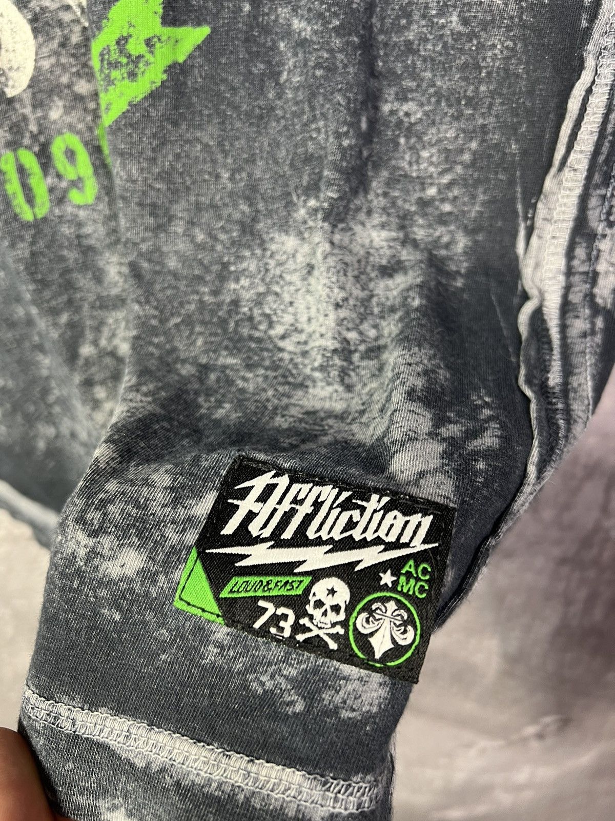 Affliction Affliction Lost Souls Washed Dark Grey Tank Top Y2K Gothic Grunge Size US L / EU 52-54 / 3 - 5 Thumbnail