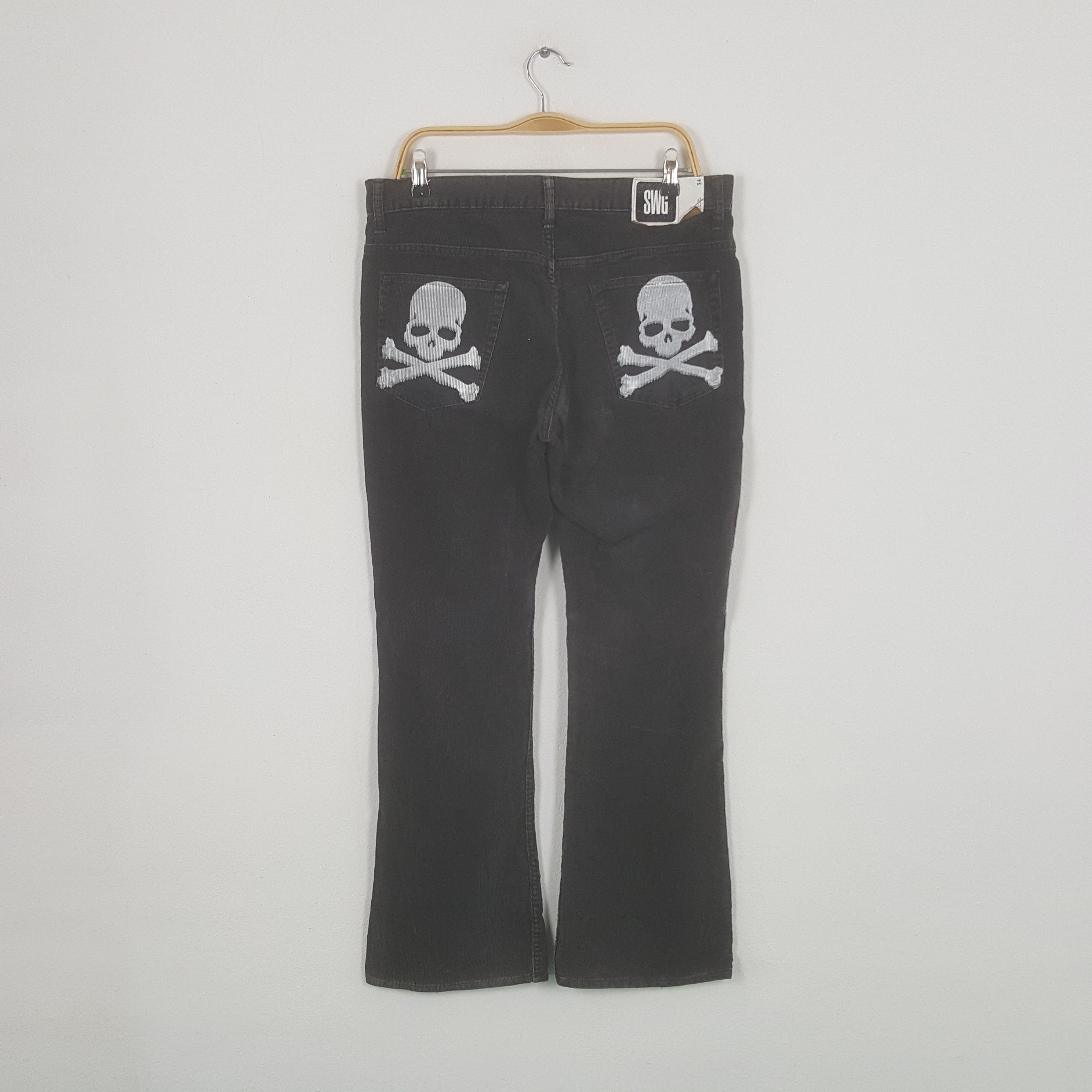 Japanese Brand Vintage SWG Swagger Japanese Punk Style Custom Skull Jeans Size US 34 / EU 50 - 1 Thumbnail