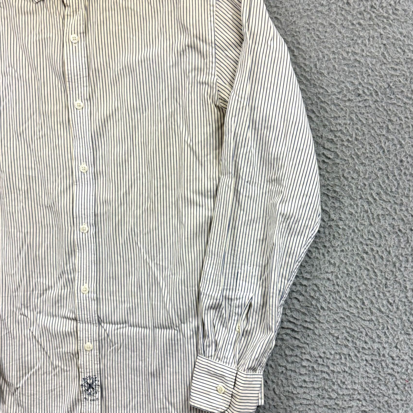 Polo Ralph Lauren VINTAGE Polo Ralph Lauren Shirt Mens Small Blue Striped 90s Long Sleeve Button Up Pattern Striped Classic 80s Womens Mens Boys Girls Size US S / EU 44-46 / 1 - 6 Thumbnail