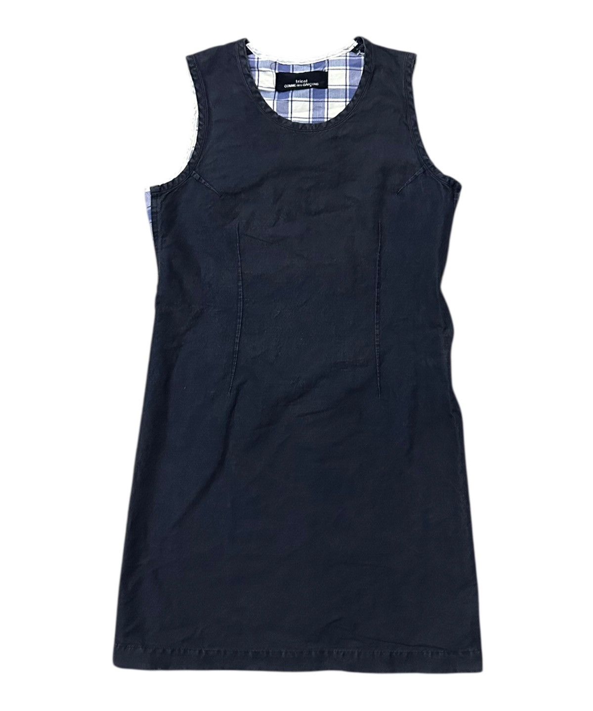 Tricot Comme des Garcons Vintage Comme des Garçons Tricot sleeveless navy blue dress Size M / US 6-8 / IT 42-44 - 1 Thumbnail