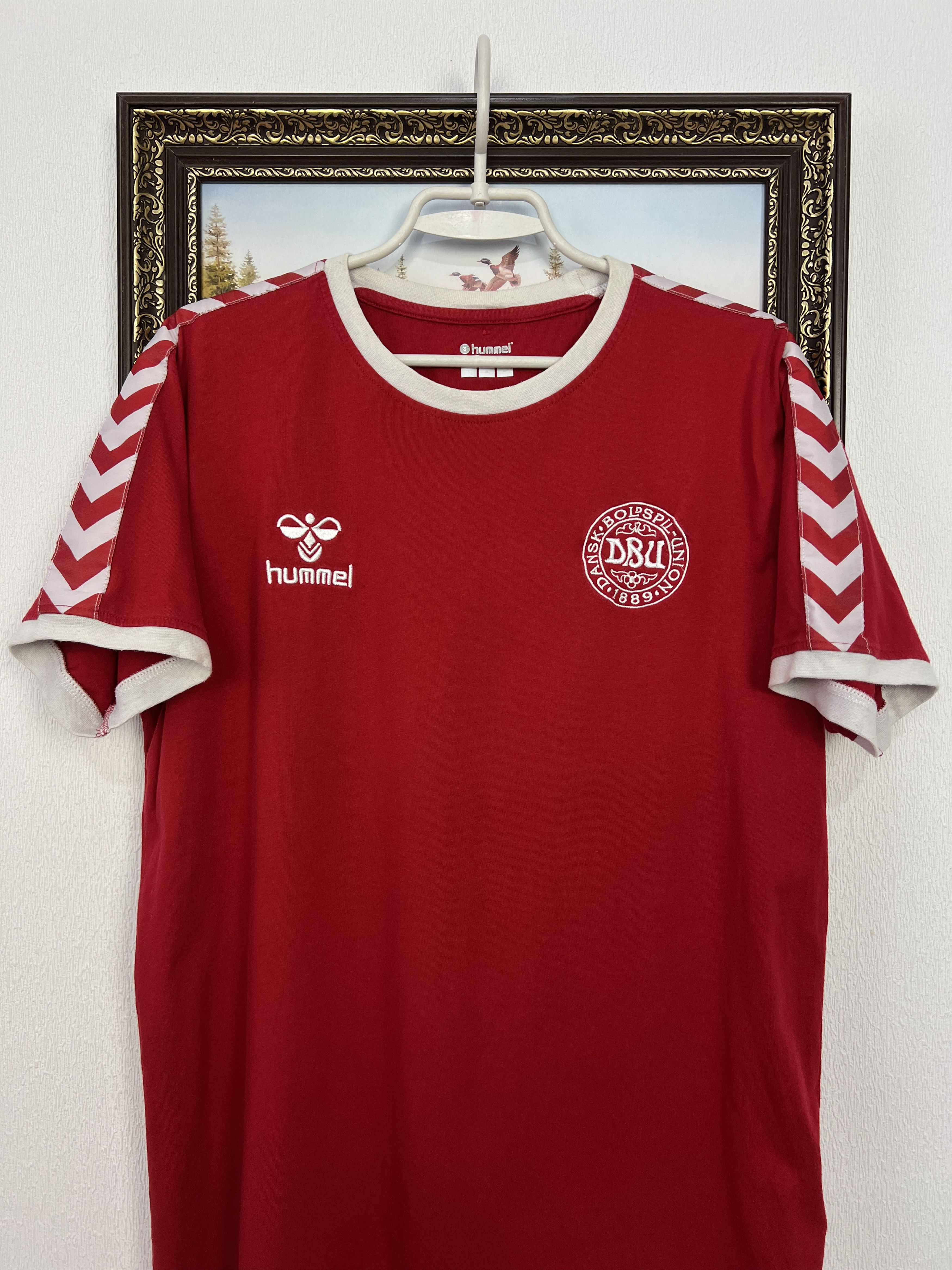 Hummel Denmark Football Shirt Soccer National Team Jersey Trikot Size US L / EU 52-54 / 3 - 2 Thumbnail