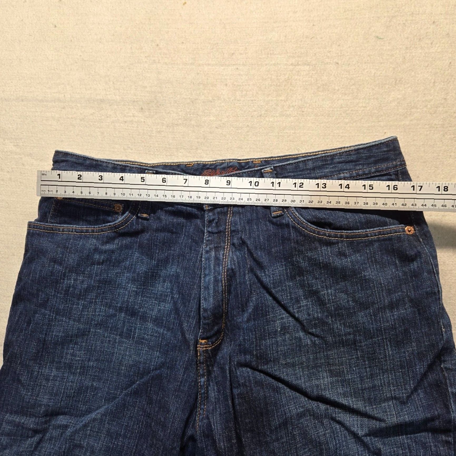 Eddie Bauer Eddie Bauer Blue Denim Jeans Dark Wash Straight Women's 16W Adult Jeans Size 38" / US 16 / IT 52 - 6 Thumbnail