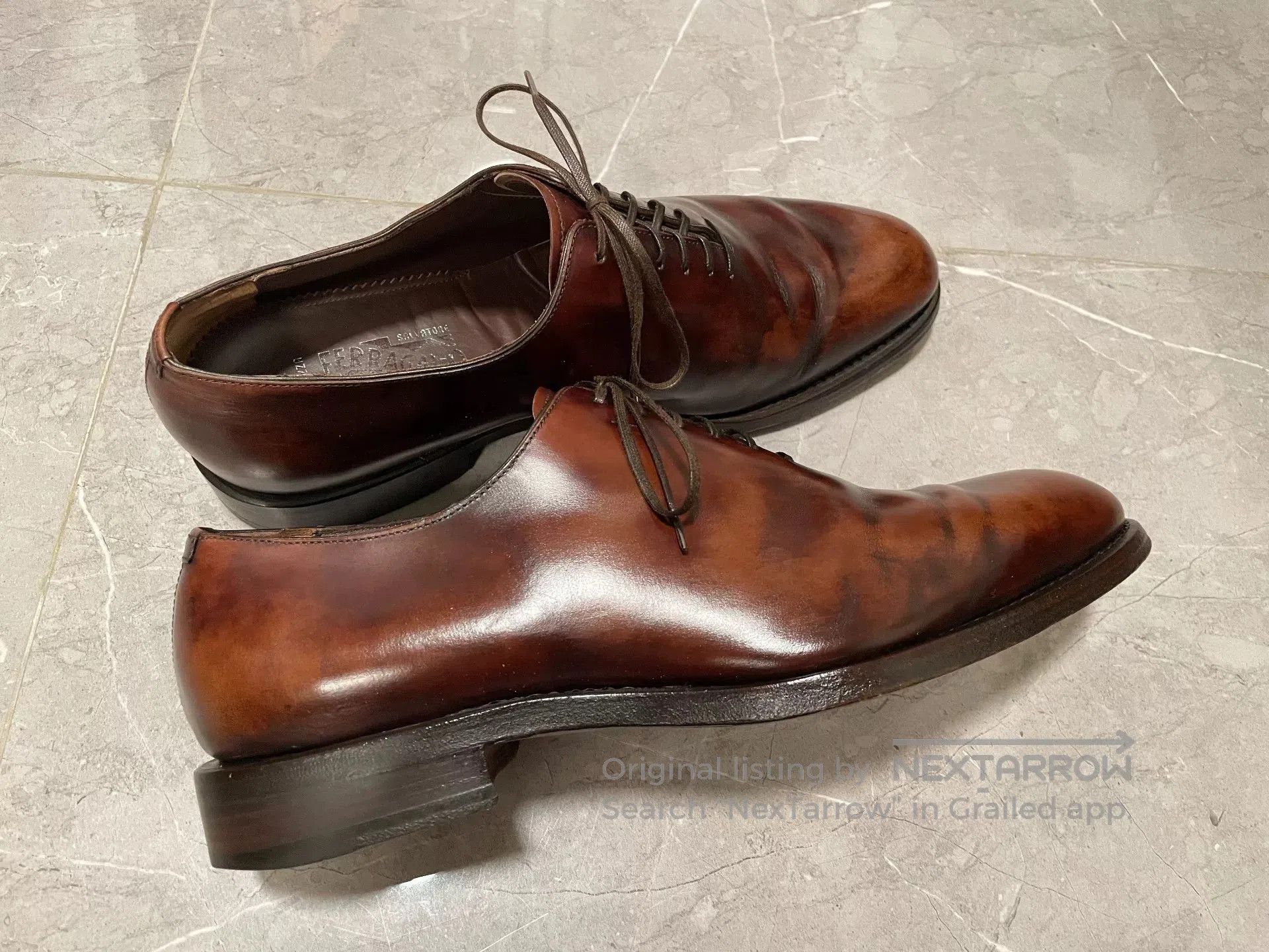 Salvatore Ferragamo Ferragamo Tramezza Men's Leather Shoes. Size US 8.5 / EU 41-42 - 2 Thumbnail