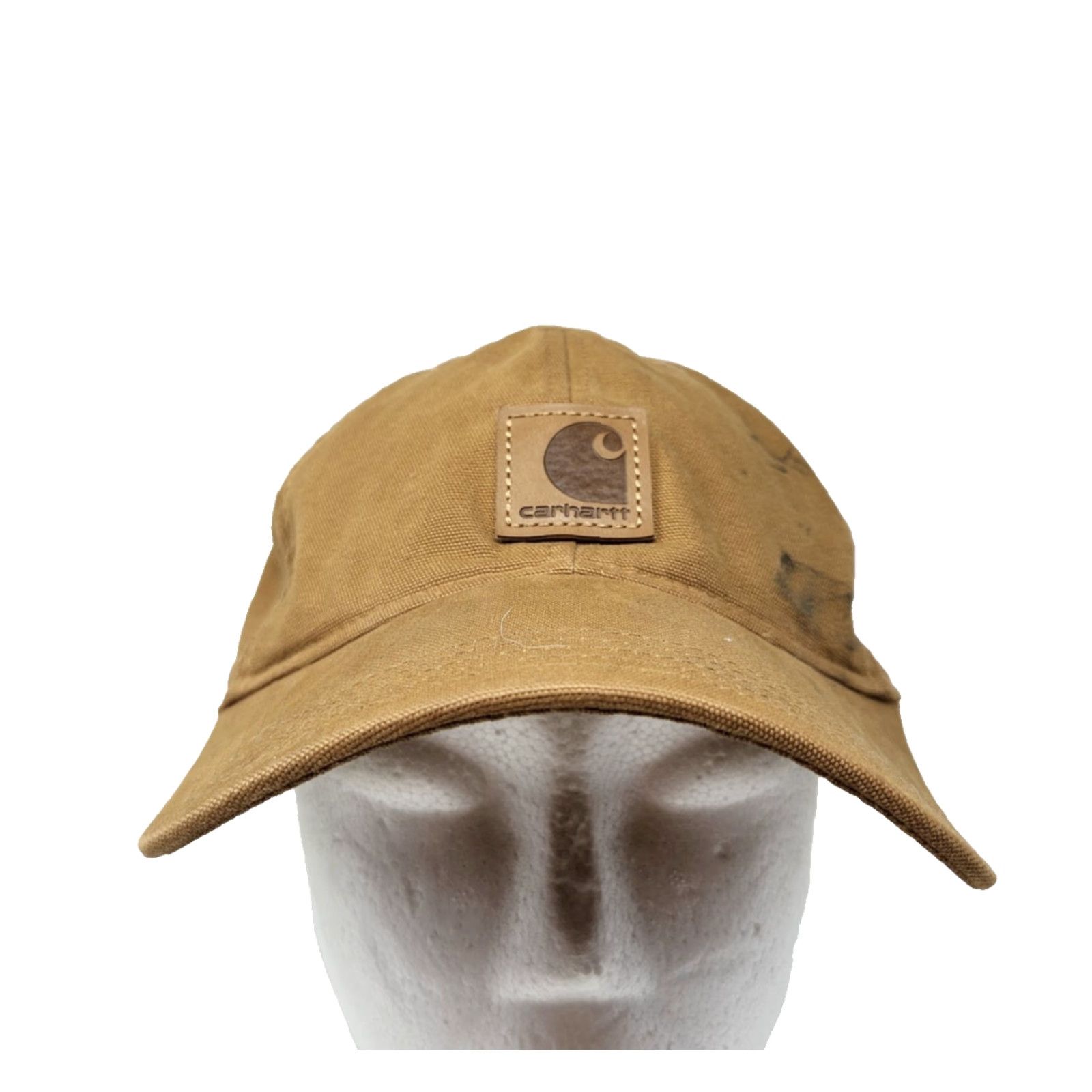 Carhartt Carhartt Hat Cap Strap Back Canvas Patch Workwear Distressed Men's Workwear Used Hat Size ONE SIZE - 2 Thumbnail