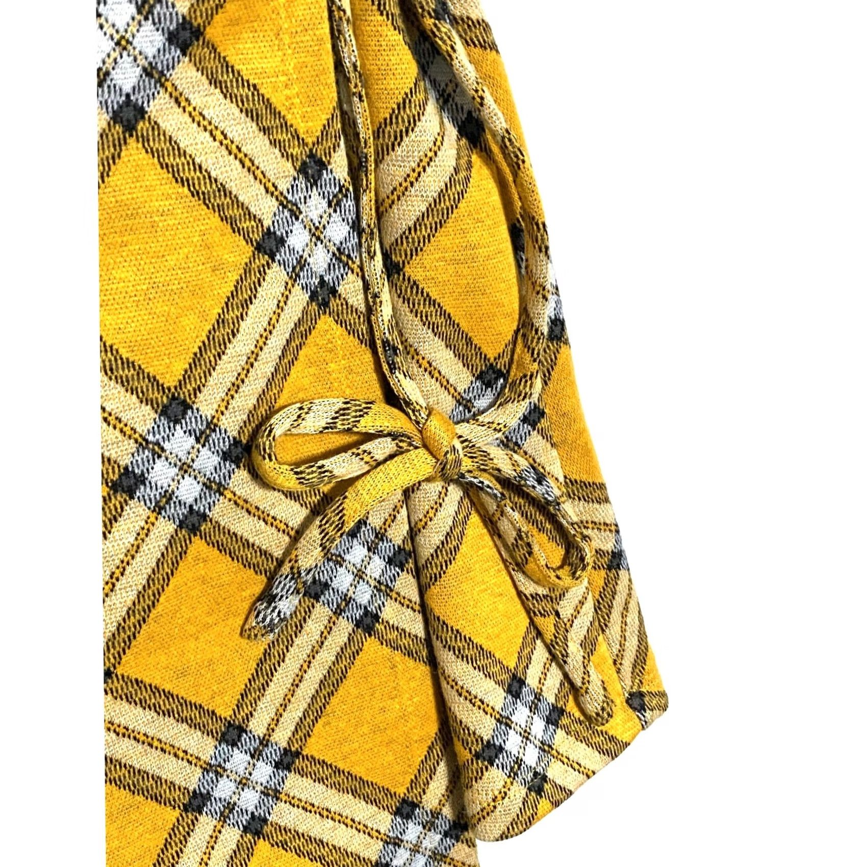 Vintage Madden NYC Side Lace Yellow Plaid Mini Skirt S School Girl Preppy Y2K Academia Skirt Women Junior S Yellow Plaid Mini Skirt Girls/Women Size 28" / US 6 / IT 42 - 5 Thumbnail