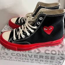 Comme des Garcons x Converse Unisex Red Sole High Top Sneakers Size US 12 / IT 42 - 3 Thumbnail