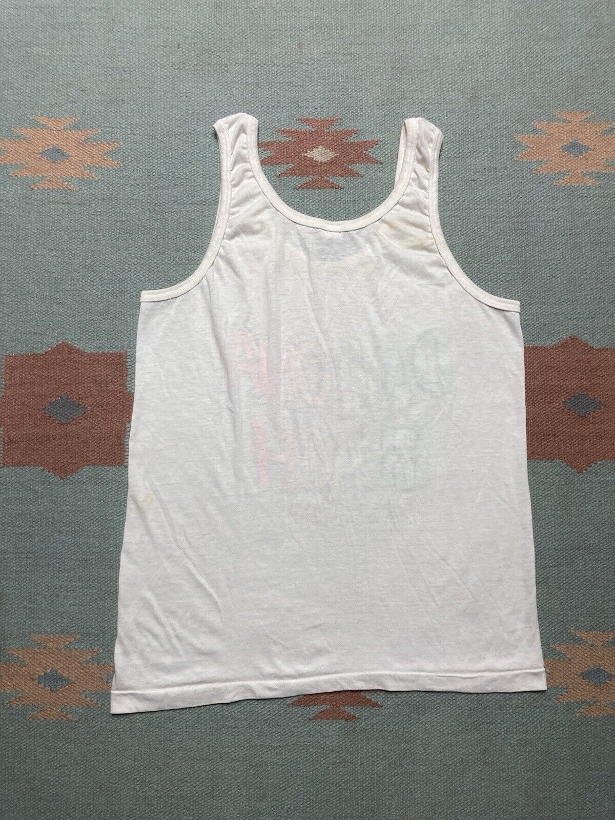 Vintage VTG 70s tank top shirt Daytona beach florida rainbow soft M Size US M / EU 48-50 / 2 - 6 Thumbnail
