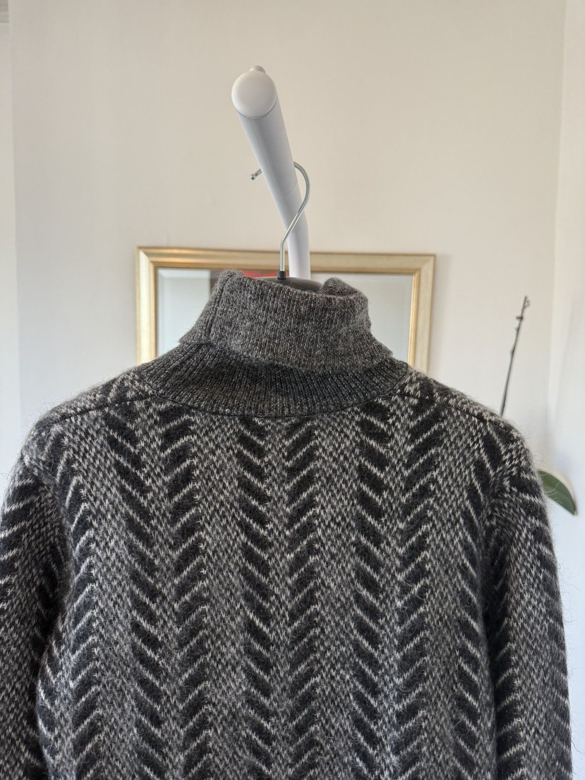 Saint Laurent Paris Saint Laurent Mohair Grey Turtle Neck Sweater Size US XS / EU 42 / 0 - 7 Thumbnail