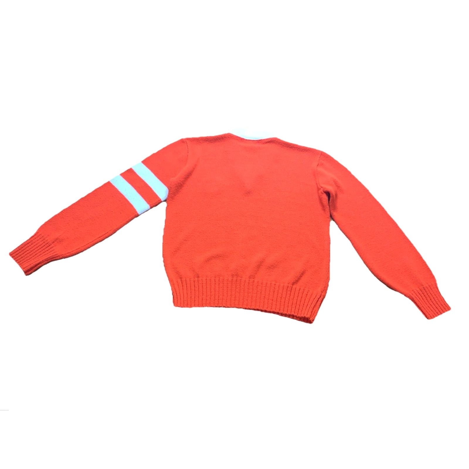 Vintage VINTAGE Clemson Tigers College Wear V Neck Sweater Small-12530 Ladies S Orange Embroidered Bell Sleeve Knitted Pullover College Theme Casual Womens Size S / US 4 / IT 40 - 5 Thumbnail