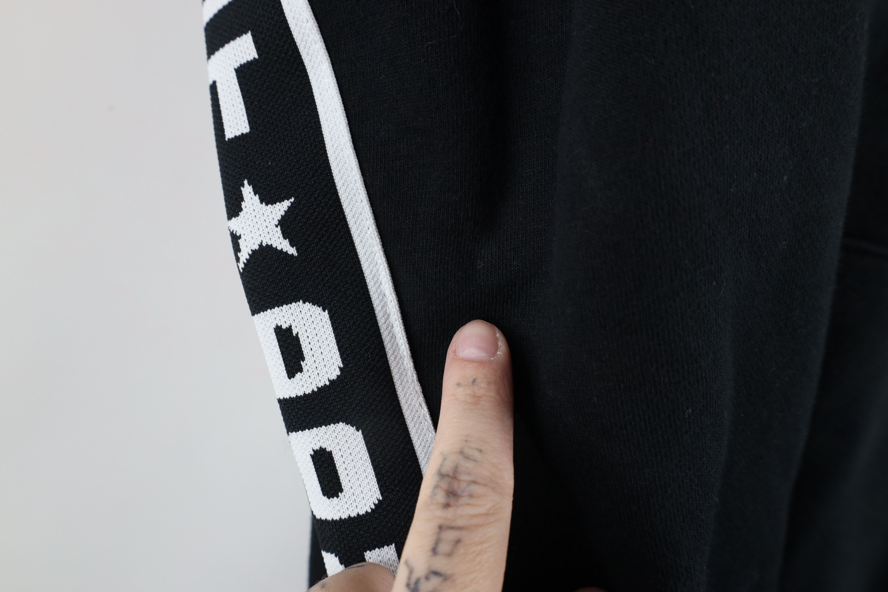 Vintage Just Don All City Out Taped Logo Heavyweight Hoodie Black Size S / US 4 / IT 40 - 9 Thumbnail