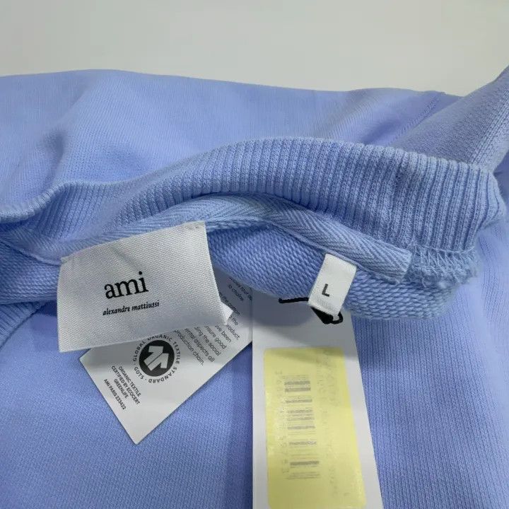 AMI AMIPARIS Sky Blue Heart Emblem Sweatshirt -2507 Size US L / EU 52-54 / 3 - 5 Thumbnail