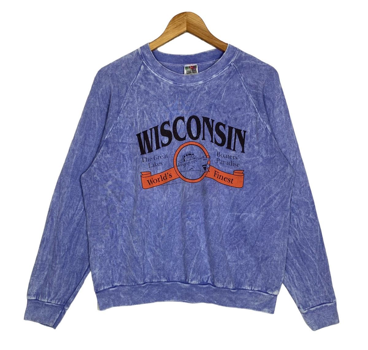 Fruit Of The Loom × Vintage Vintage Fruit Of The Loom Wisconsin Crewneck Sweatshirt Size US M / EU 48-50 / 2 - 1 Thumbnail