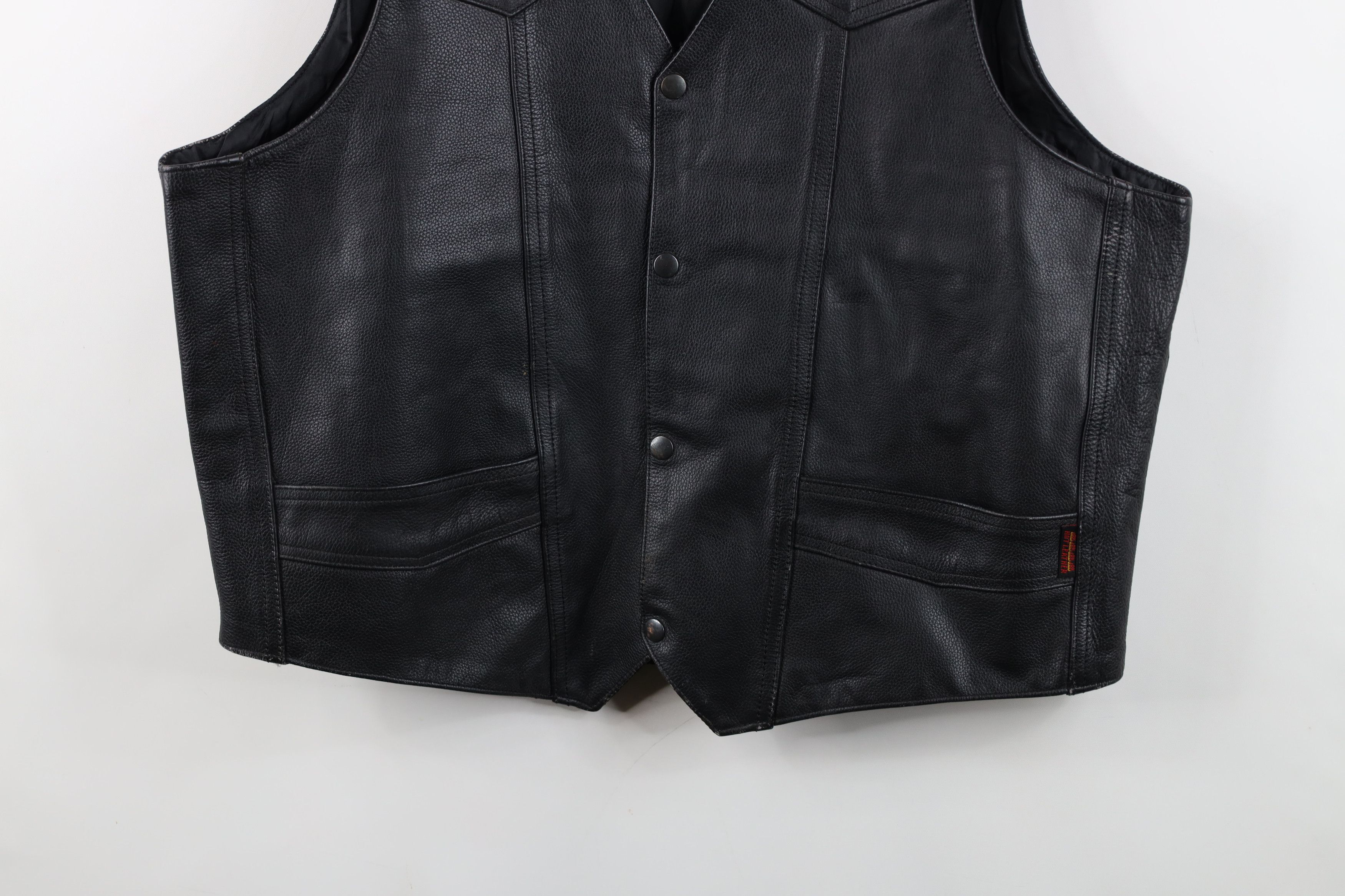 Vintage Vintage 90s Streetwear Flag Eagle Tribal Leather Moto Vest Size US XXL / EU 58 / 5 - 3 Thumbnail