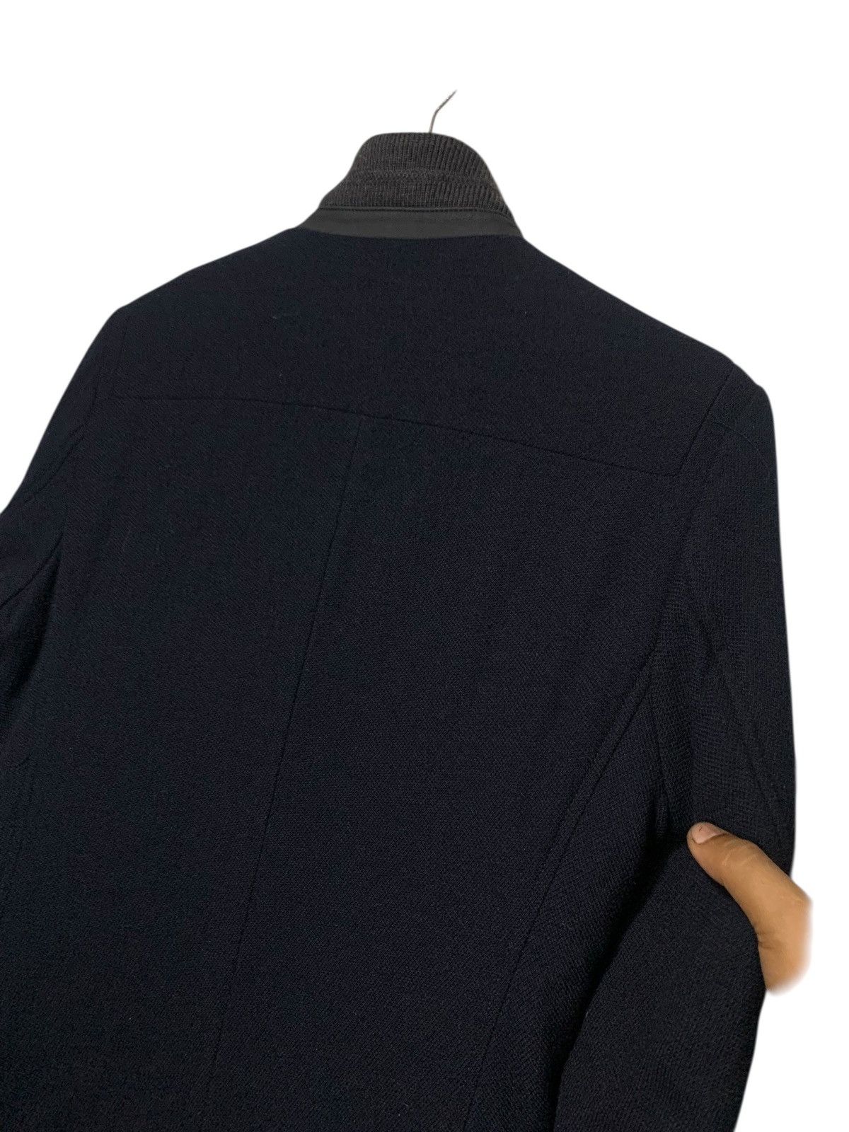 Solid Homme Solid Homme contrast leather collar wool blazer Size US M / EU 48-50 / 2 - 11 Thumbnail