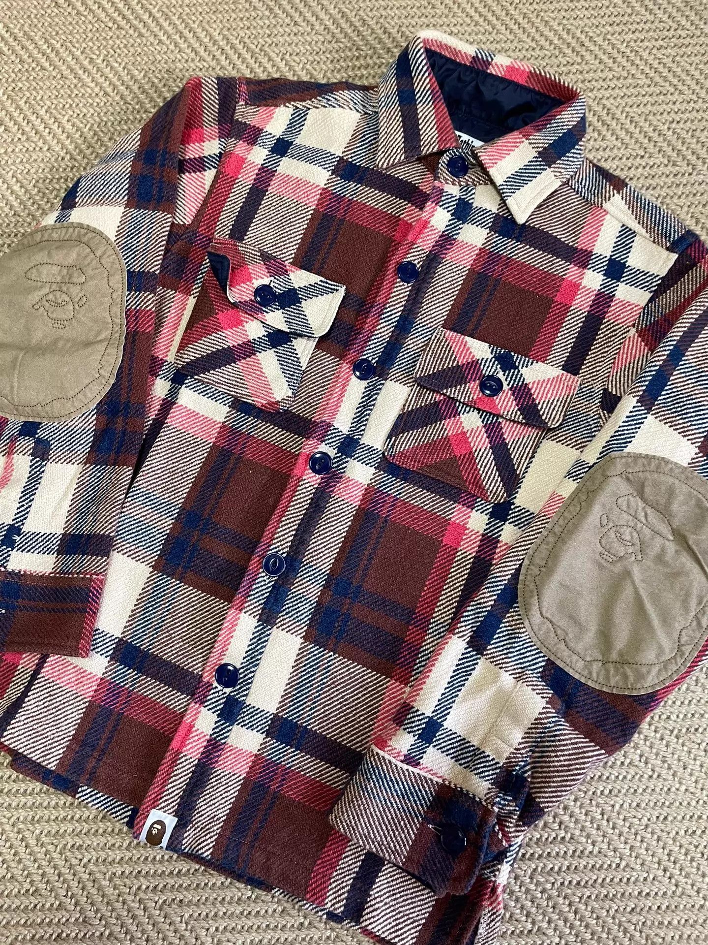 Bape BAPE Ape Head Patch Kimura Check Shirt Size S New Size US S / EU 44-46 / 1 - 4 Thumbnail