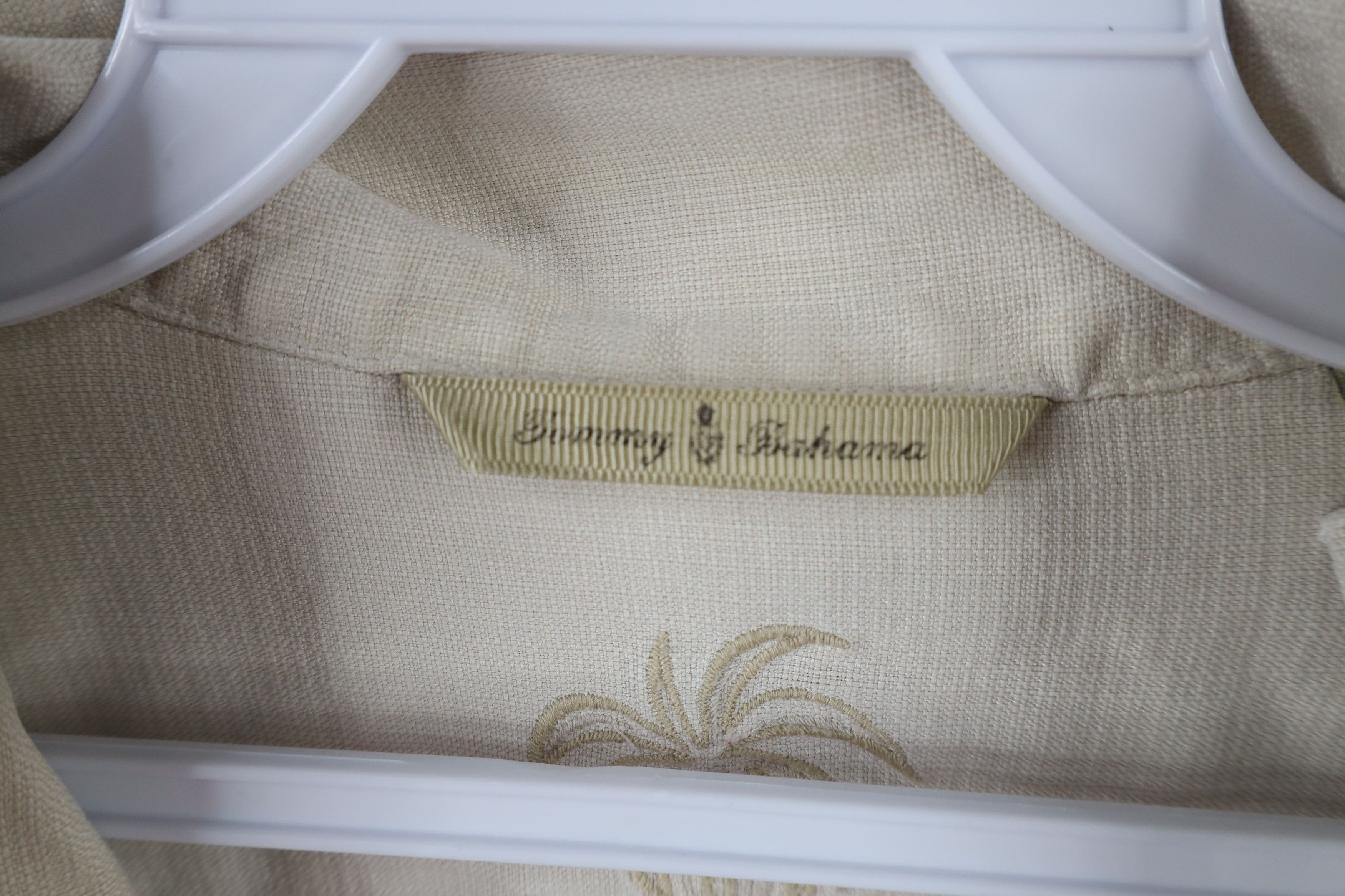Tommy Bahama × Vintage Vintage Tommy Bahama Tribal Martini Silk Button Shirt Beige Size US XXL / EU 58 / 5 - 8 Thumbnail