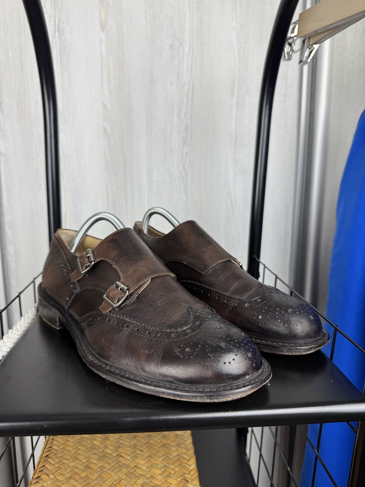 Jeckerson Jeckerson dark brown Italian double monk leather shoes Size US 10 / EU 43 - 2 Thumbnail