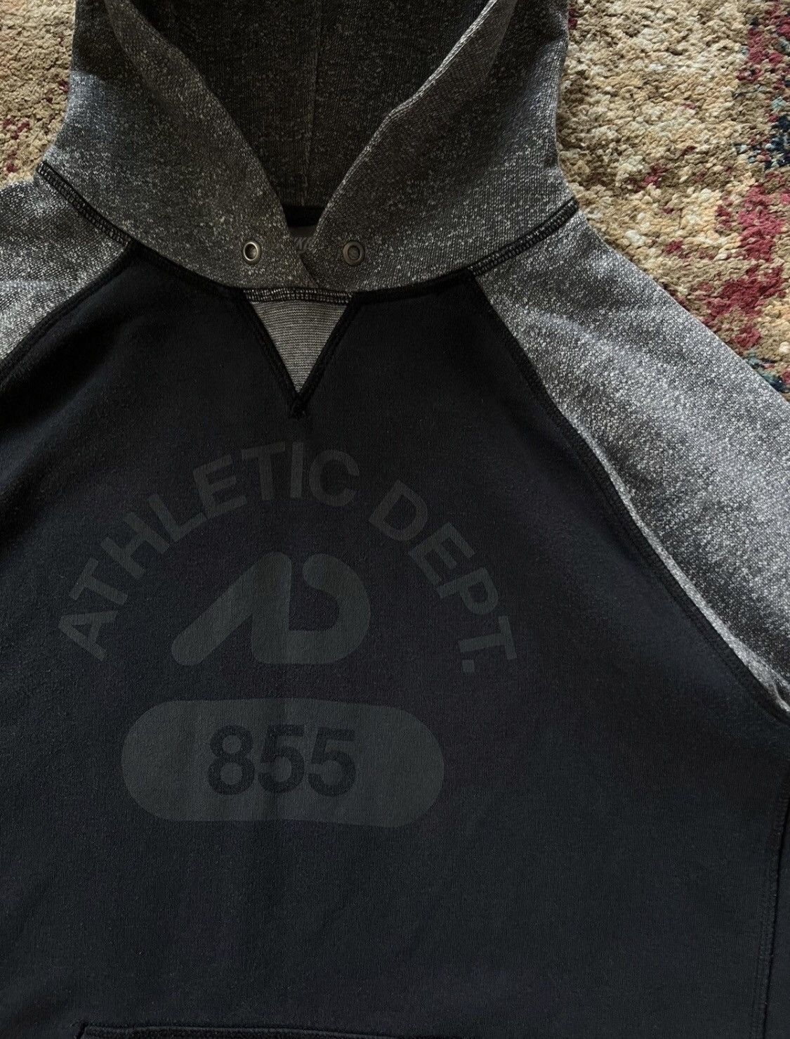 Nike × Vintage 90’s NIKE ATHLETIC DEPT BIG CENTRAL LOGO HOODIE Y2K SWOOSH Size US M / EU 48-50 / 2 - 3 Thumbnail