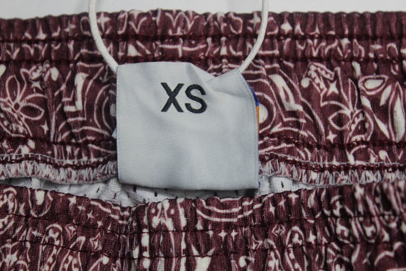 Bravest Studios BRAVEST STUDIO BURGUNDY PAISLEY SHORTS (XS) Size US 26 / EU 42 - 4 Thumbnail