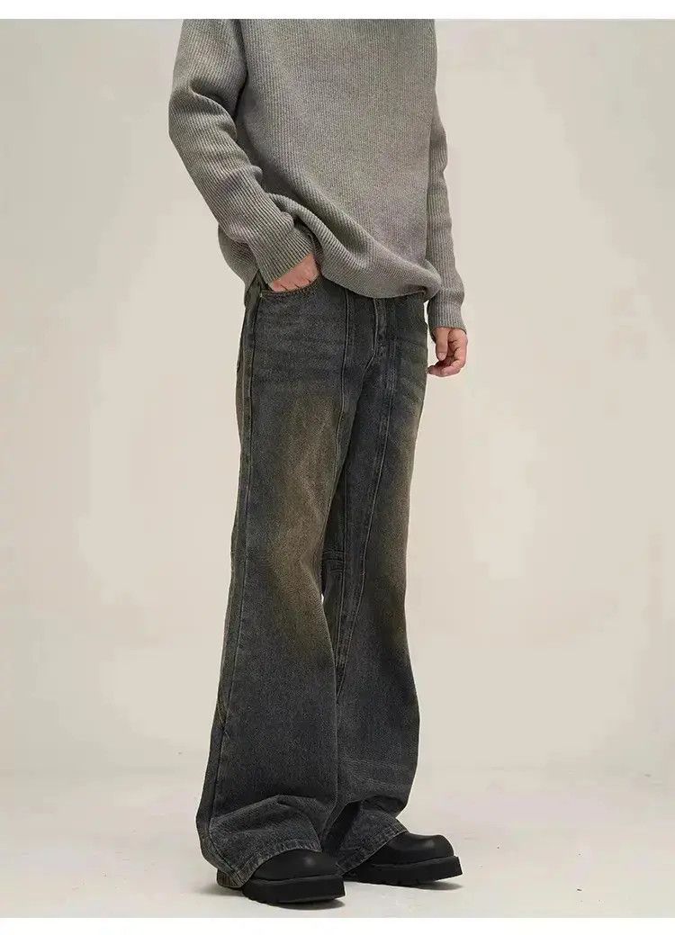 Japanese Brand Retro distressed washed jeans Size US 32 / EU 48 - 1 Thumbnail