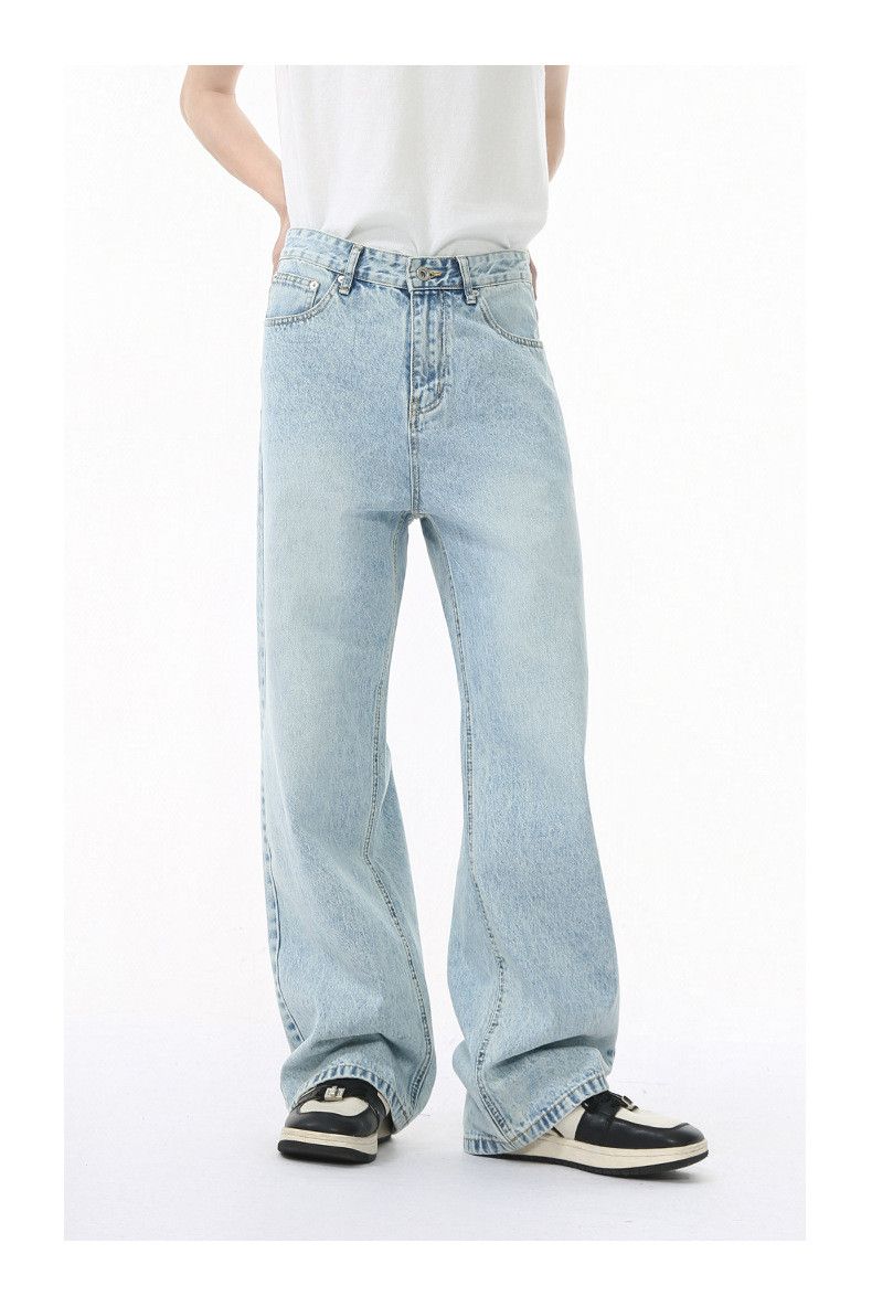 Japanese Brand Japanese style retro washed blue straight casual jeans Size US 32 / EU 48 - 2 Thumbnail