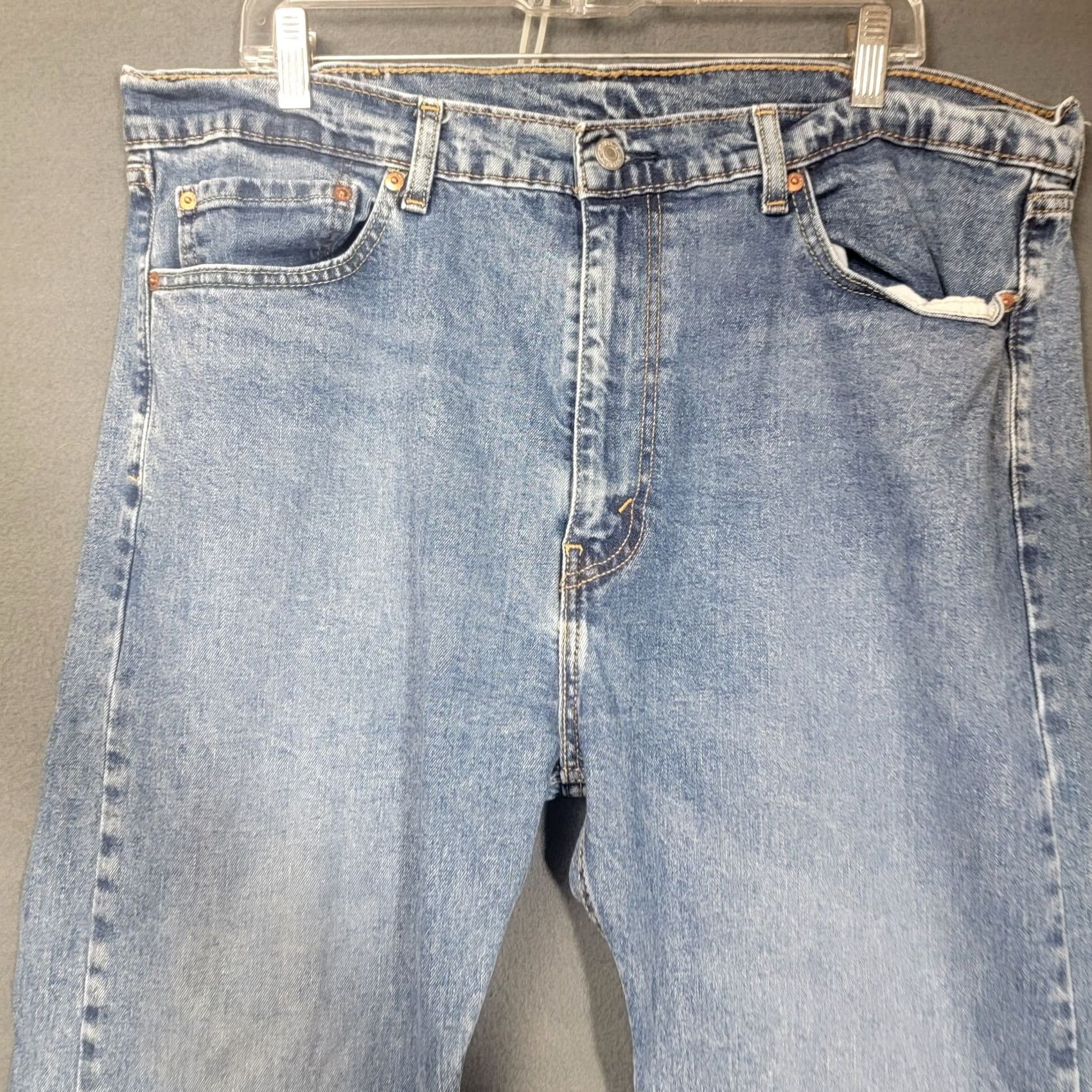 Levi's VINTAGE Levi's 505 Jeans Mens 40x30 Blue Regular Rise Mid 90s Retro Grunge Distressed Denim Pants Mens Regular Jeans Blue Levi's 505 Size US 40 / EU 56 - 2 Thumbnail