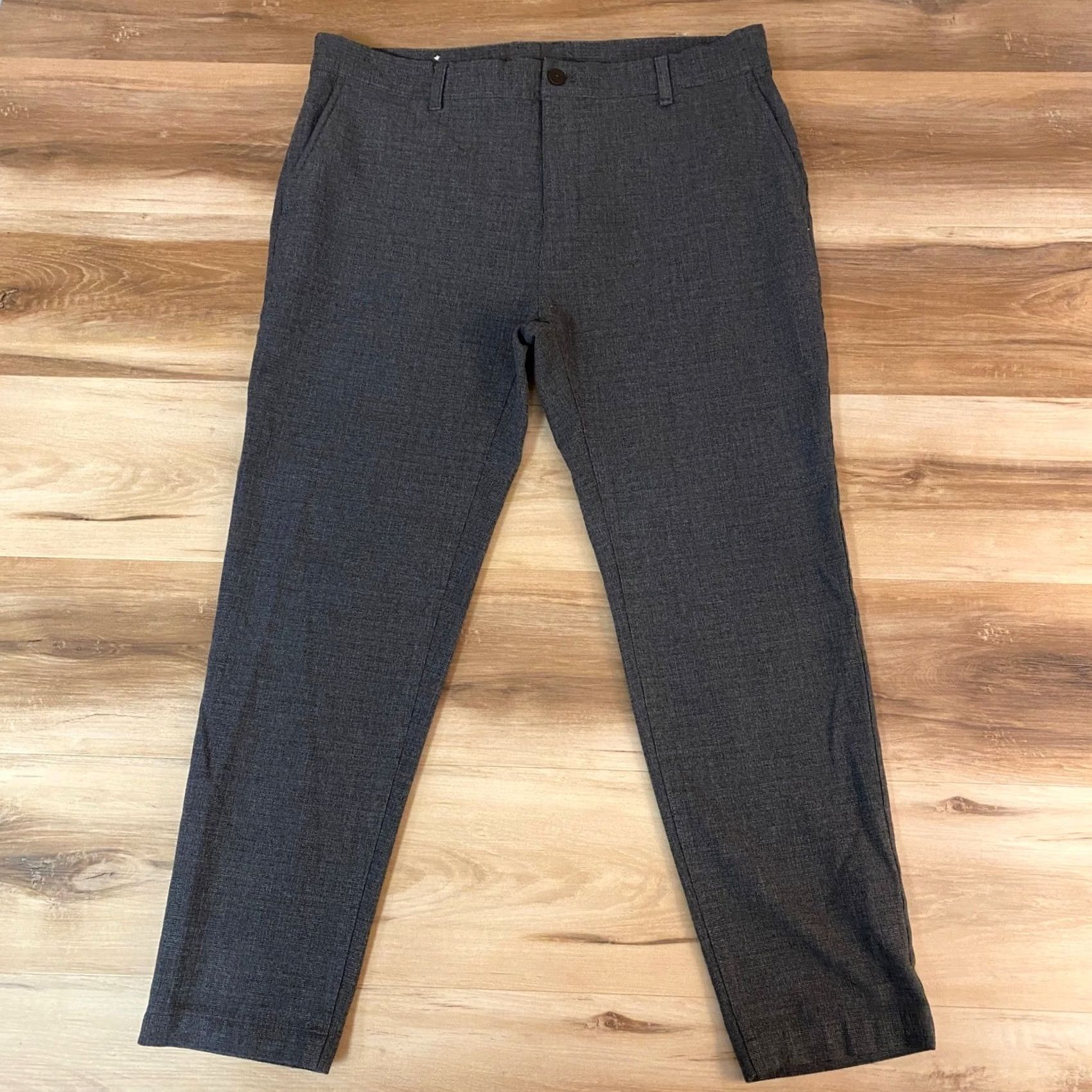 Zara Zara Dress Pants Gray 38 Slim Flat Front Pockets Stretch Office Workwear Mens Pants Career Casual Business Modern Fit Size US 38 / EU 54 - 2 Thumbnail