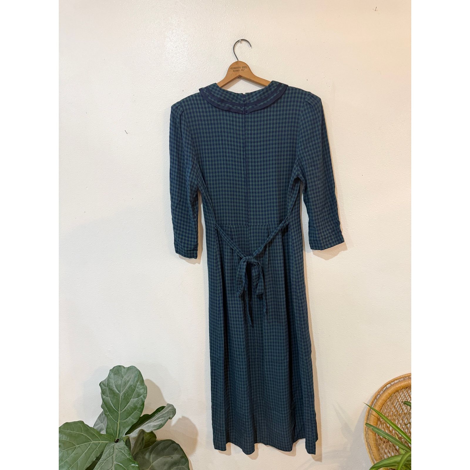 Other Vintage 90s Dark Academia Collared Plaid Midi Dress size 14 Size XL / US 12-14 / IT 48-50 - 9 Thumbnail