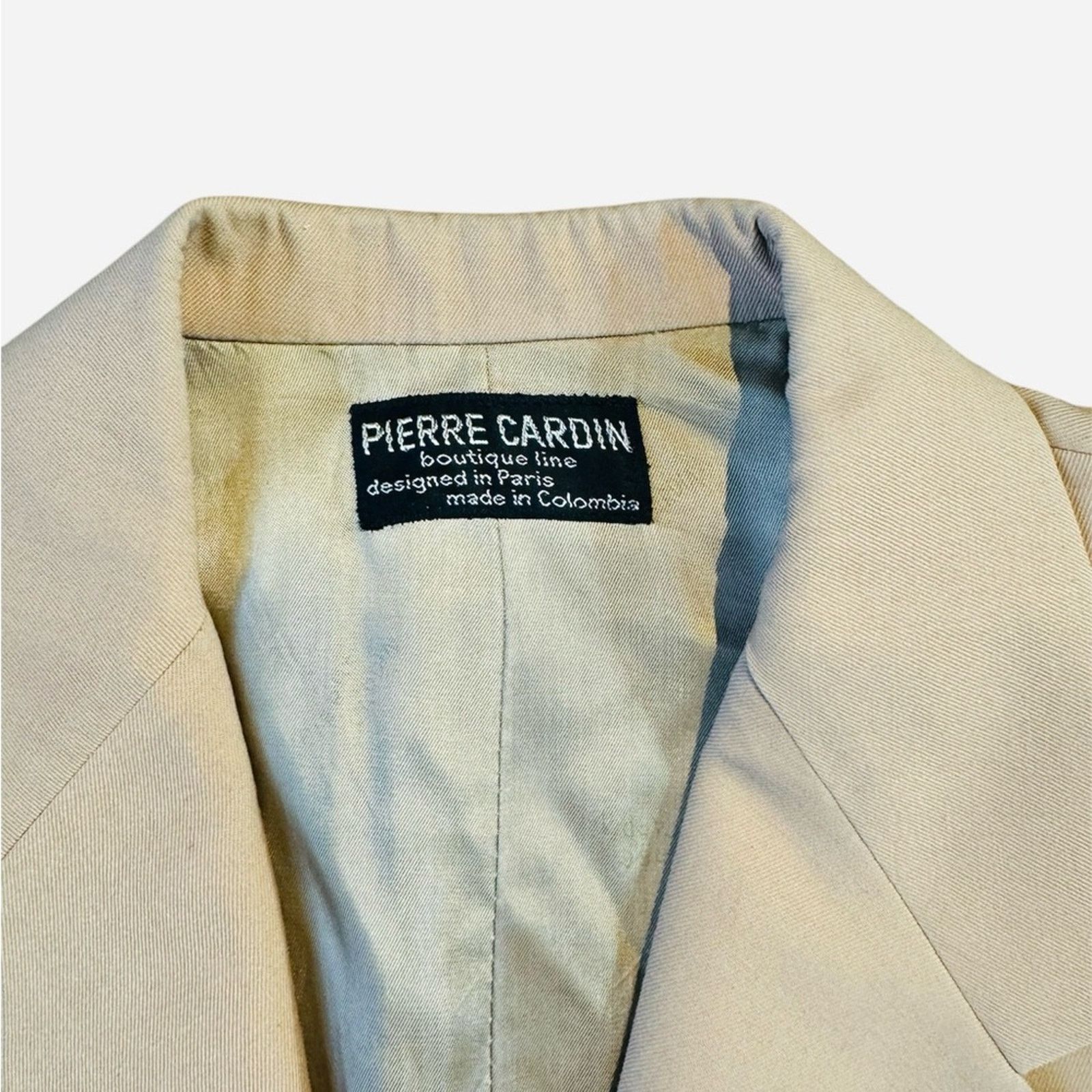 Pierre Cardin Pierre Cardin Vintage Men's Cream Blazer Size 44R - 2 Thumbnail
