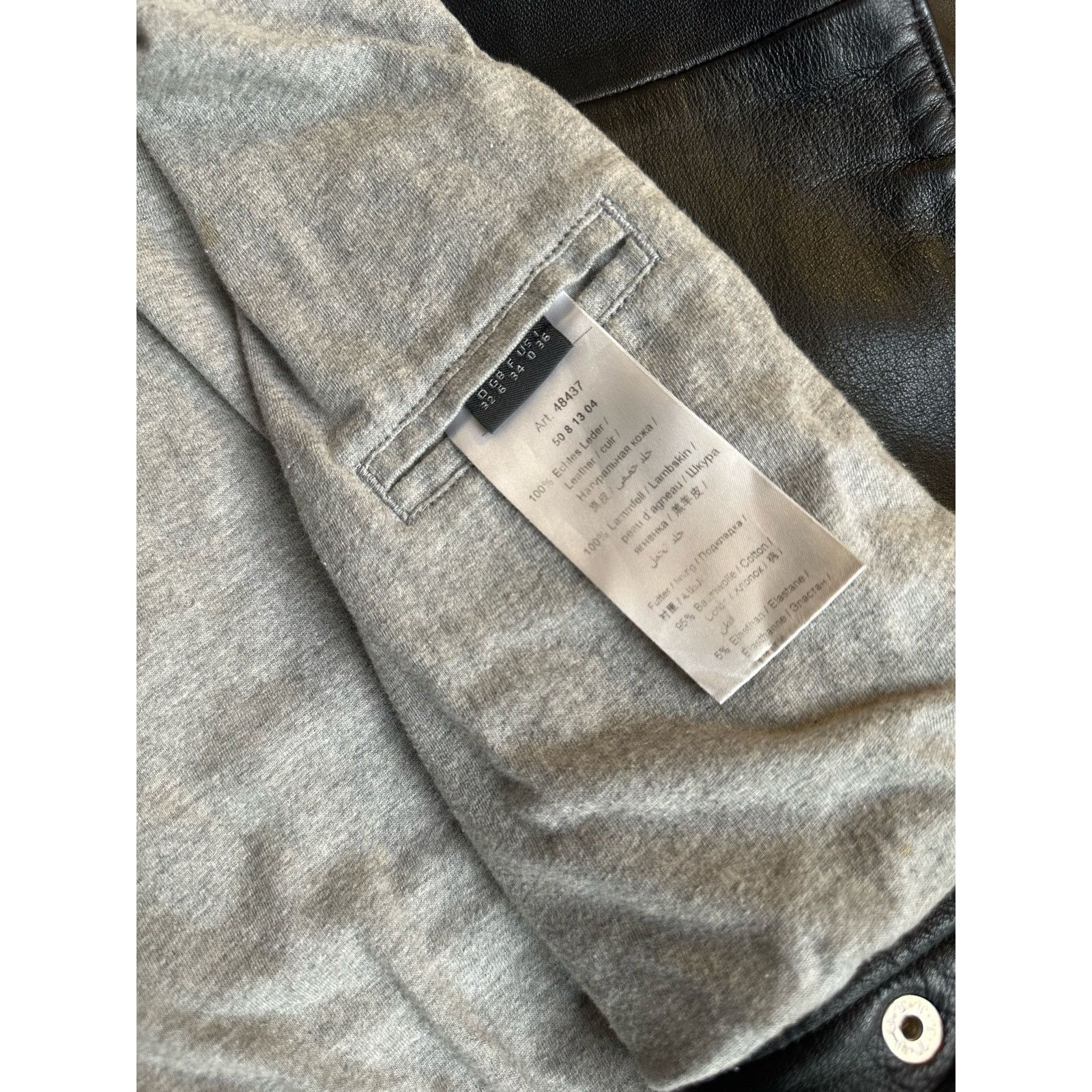 Other Vintage Black Leather Moto Jacket w/ Collar - Size 0 - MINT Size XS / US 0-2 / IT 36-38 - 5 Thumbnail