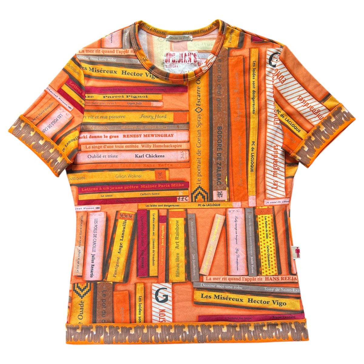 Jean Paul Gaultier Library Books Print T-Shirt blouse jpg