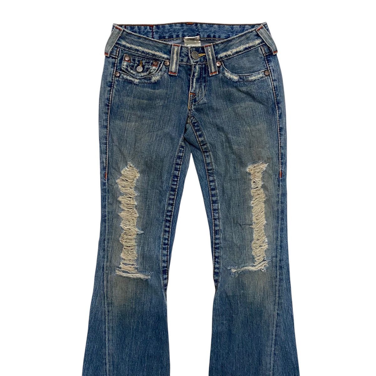 True Religion ☀️Vintage True Religion flare distressed jeans Size 27" / US 4 / IT 40 - 5 Thumbnail