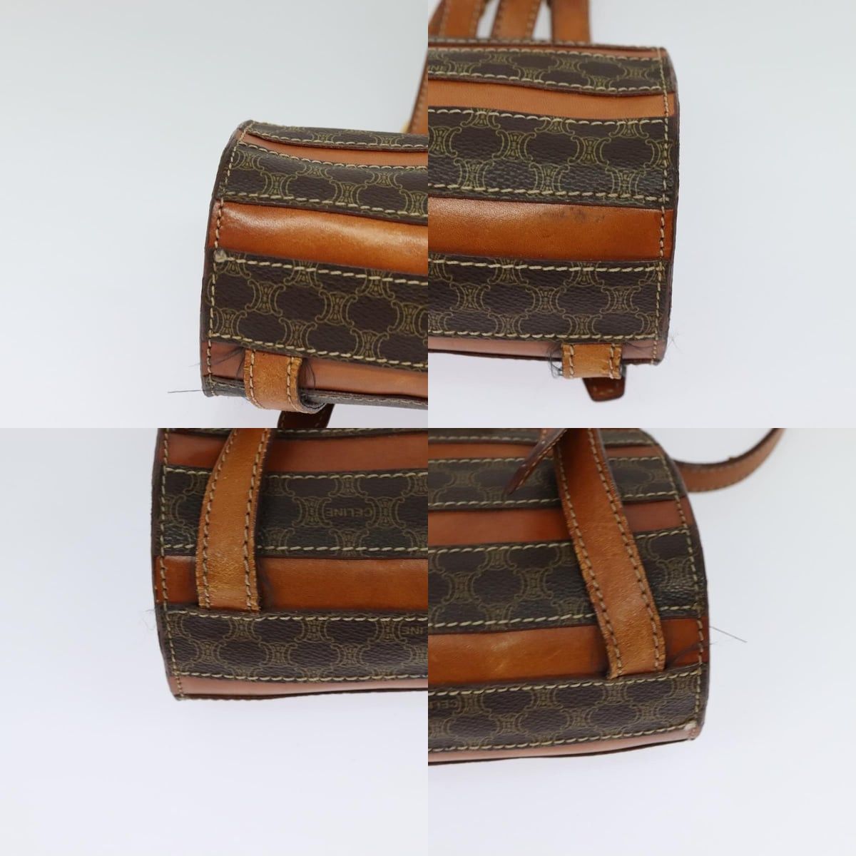 Celine CELINE Macadam Canvas Backpack Pvc Leather Brown Gold Size ONE SIZE - 10 Thumbnail