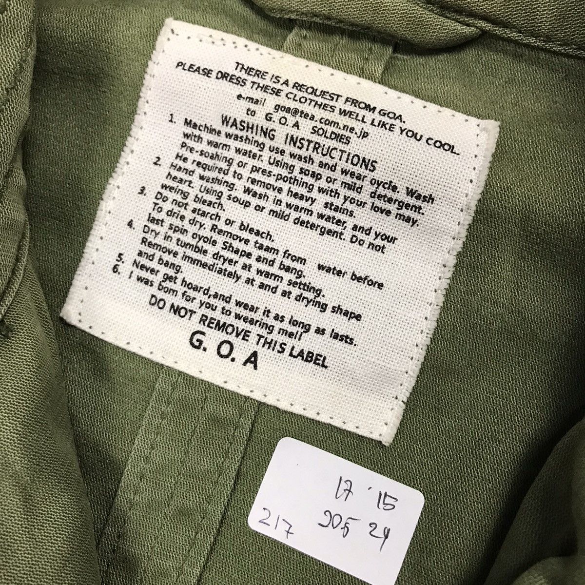 If Six Was Nine × Japanese Brand × Le Grande Bleu (L.G.B.) G.O.A JAPAN GREEN MILITARY CROPPED JACKET Size US XS / EU 42 / 0 - 12 Thumbnail