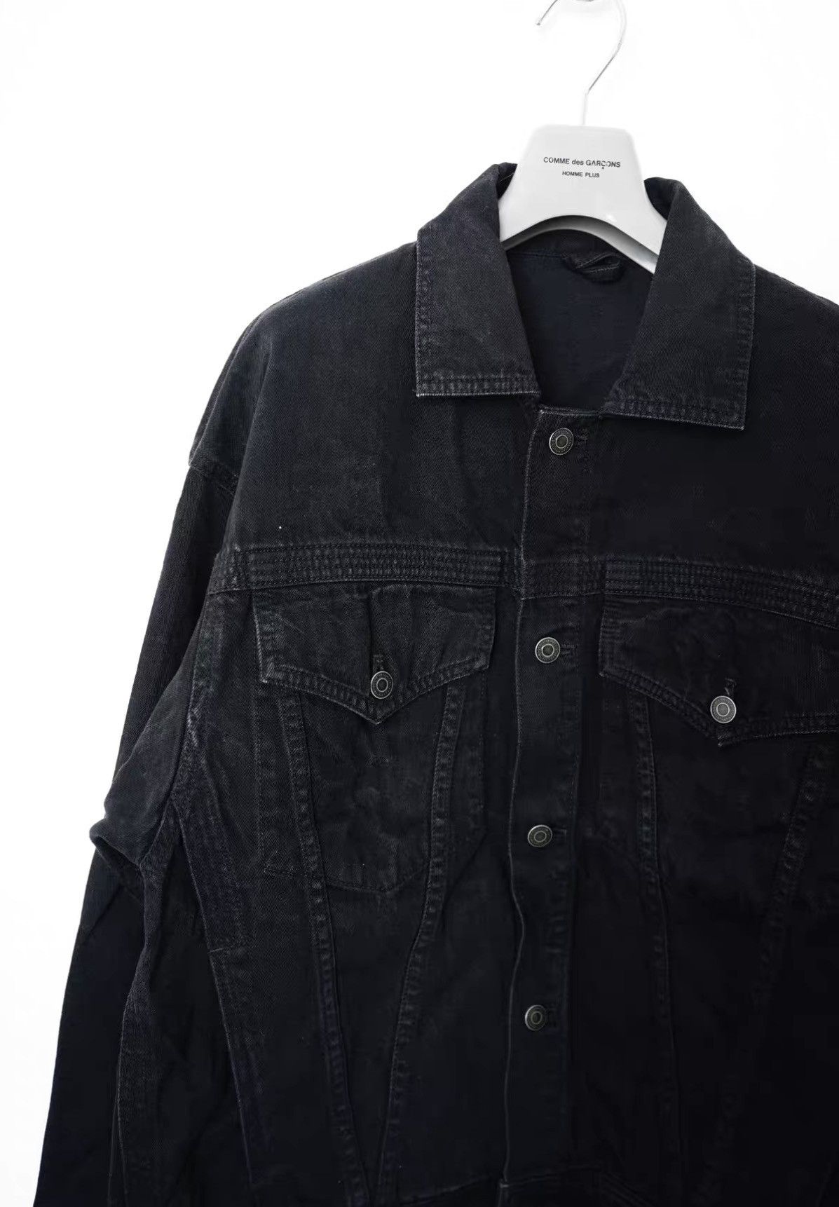 Iroquois Japan Iroquois Glitch Slogan Oversized Denim Jacket Size US S / EU 44-46 / 1 - 6 Thumbnail