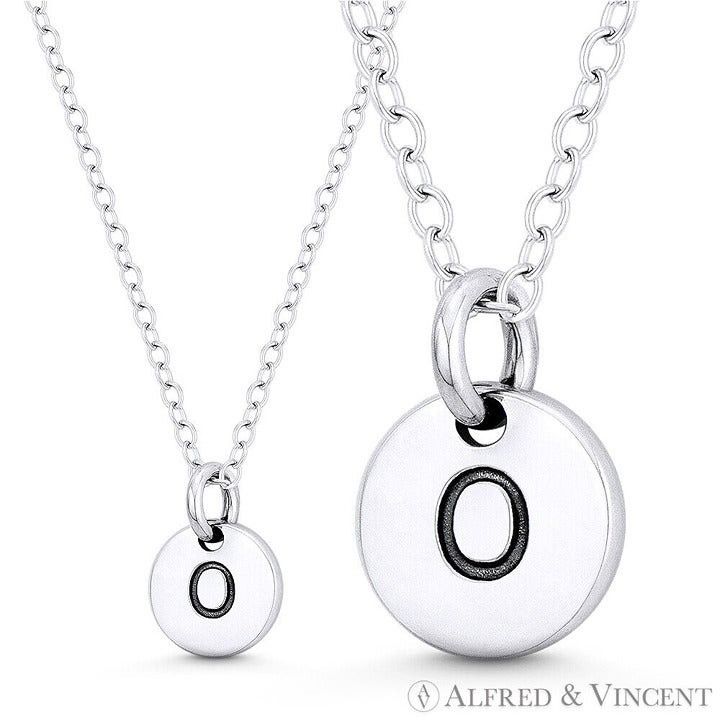 Other Initial Letter "O" Engraved Tiny Circle Pendant Size ONE SIZE - 1 Preview