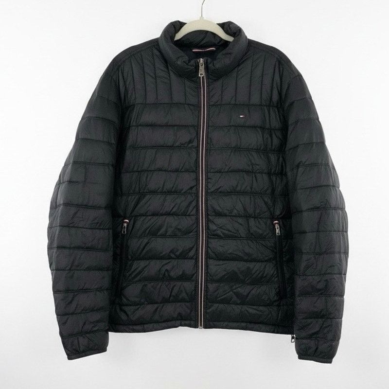 Tommy Hilfiger Tommy Hilfiger Mens Black Packable Zip Up Puffer Jacket Size US XXL / EU 58 / 5 - 1 Thumbnail
