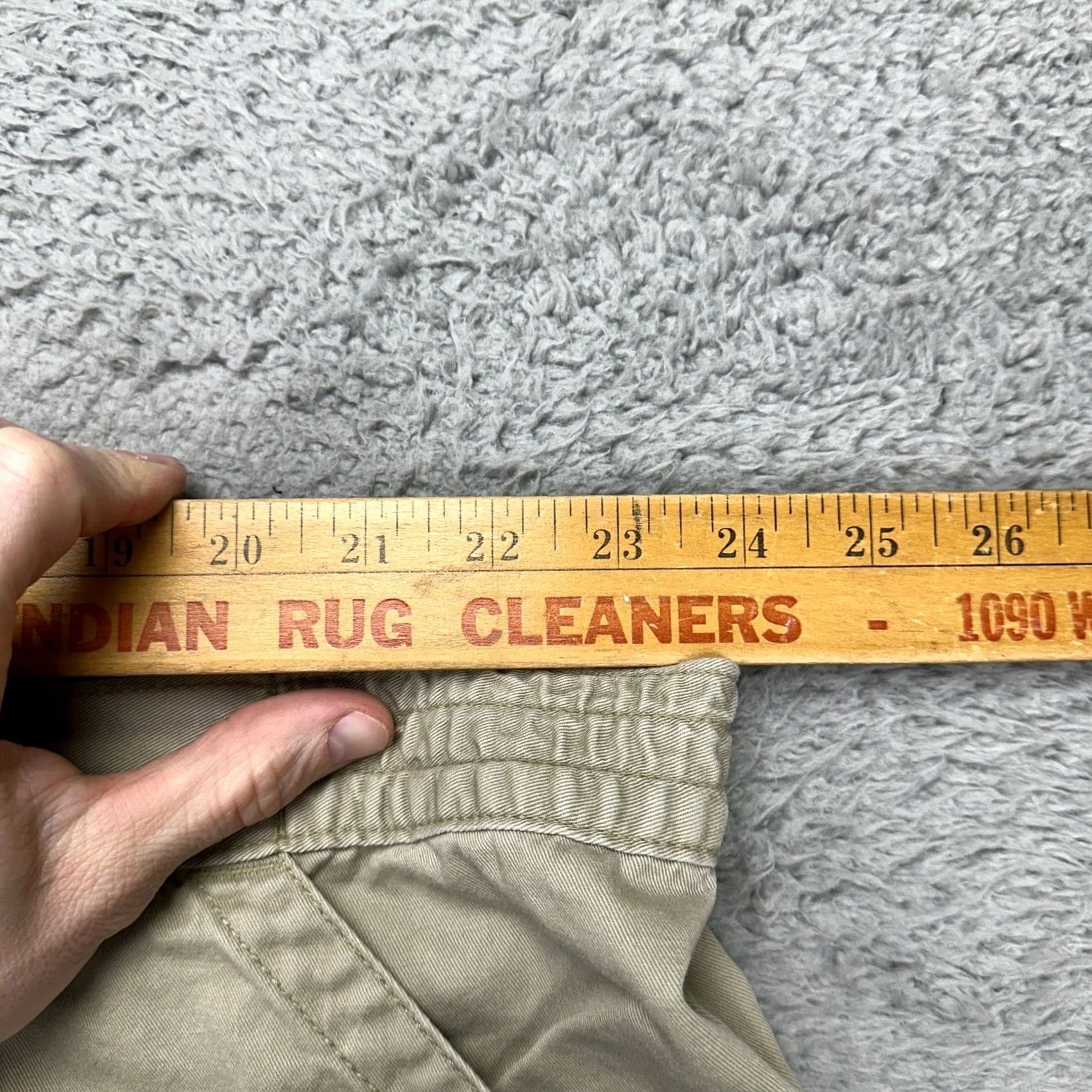 Vintage St. Johns Bay Cargo Shorts Mens Beige Flat Front Elastic Waist Pockets Size 50 Casual Outdoor Size US 34 / EU 50 - 5 Thumbnail